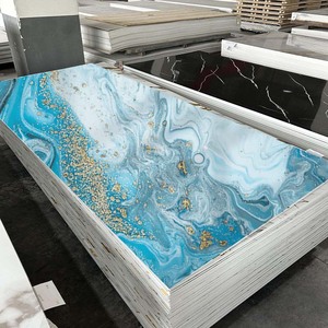 Sang trọng đá cẩm thạch tấm Tường cho thiết kế nội thất vàng tĩnh mạch thiết kế WPC chống thấm nước chống cháy cho phòng khách phòng ngủ trang trí PVC - Product Image 3