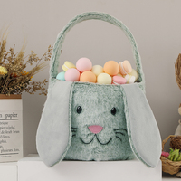Sacs cadeaux en gros pour bonbons, sublimation, longues oreilles de lapin, panier en peluche de Pâques