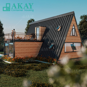 Modular Prefabricated <strong>Homes</strong> A-Frame Houses <strong>Triangular</strong> Luxury Villas Fast Install Container House Prefab Houses with Terrace - Product Image 5