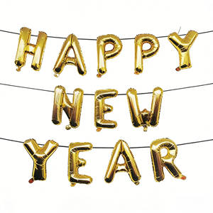 <span class=keywords><strong>Joyeux</strong></span> Nouvel An ! Kit de ballons lettres en feuille d'or de 3 m de long pour les soirées du réveillon du Nouvel An, les événements d'entreprise et les décorations de fêtes - Product Image 3