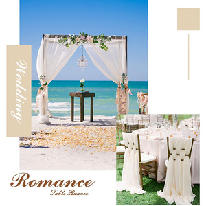 <span class=keywords><strong>Chemin</strong></span> <span class=keywords><strong>de</strong></span> <span class=keywords><strong>table</strong></span> en mousseline <span class=keywords><strong>de</strong></span> soie romantique pour la fête <span class=keywords><strong>de</strong></span> <span class=keywords><strong>mariage</strong></span>, la fête prénuptiale, la Saint-Valentin, 29 x 120 pouces - Product Image 6