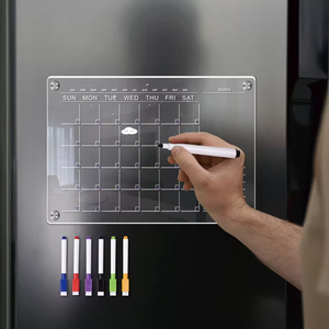 Wholesale Strong Magnet Transparent Acrylic Monthly Plan <b>Magnetic</b> Memo Board for Refrigerator Decoration - Product Image 4