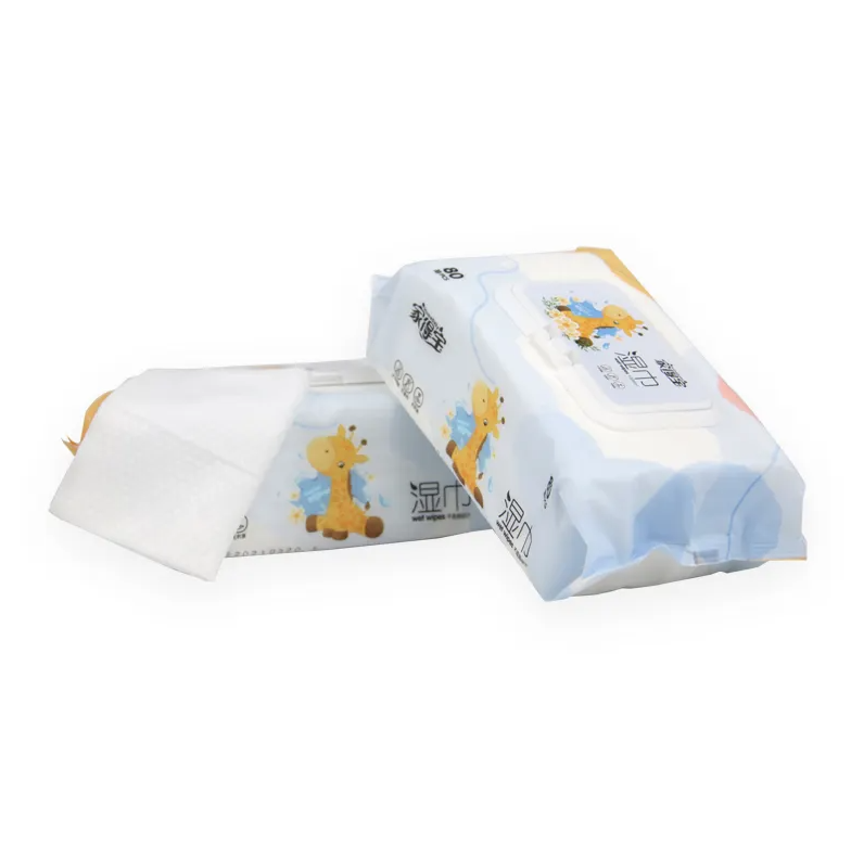 Étui de voyage pour lingettes en bambou biodégradable Happy Baby, lingettes humides en bambou doux biodégradables pour bébé