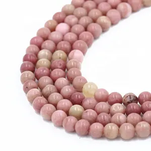 Wholesale 4mm 6mm 8mm 10mm Natural Rose Tourmaline Stone Beads String for jewelry necklace bracelet making