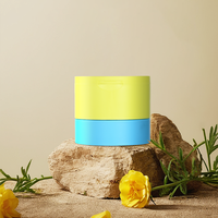 Conteneur cosmétique en plastique mat personnalisé avec logo couleur, emballage unique pour crème, pots pour gommage au sucre et beurre corporel