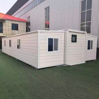 Casa Contenedor Plegable Portátil de Techo Plano, Estructura de Acero Sólido, Dos Dormitorios y Una Sala de Estar para Residencia a Largo Plazo