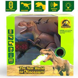 Figurine de dinosaure RC <span class=keywords><strong>T</strong></span>-<span class=keywords><strong>Rex</strong></span>, <span class=keywords><strong>jouet</strong></span> électronique marchant avec effet de fumée, robot <span class=keywords><strong>t</strong></span>élécommandé pour enfants, en plastique, pour les âges 2-7 ans - Product Image 5