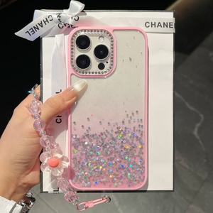 เคสโทรศัพท์มีสายคล้องมือมีกากเพชร, เคสโทรศัพท์สำหรับ iphones 15 <span class=keywords><strong>Pro</strong></span> Max 17 <span class=keywords><strong>PRO</strong></span> MAX 16 14 13 11 - Product Image 5