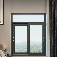 Fenêtre coulissante de style moderne à économie d'énergie en aluminium avec cadre en acier filet d'écran en verre trempé insonorisé pour la maison hôtels