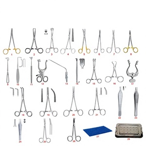 Juego de Instrumentos Quirúrgicos de Precisión para Cirugía General, 28 Piezas, Herramientas Manuales de Acero Inoxidable, Certificación CE Clase I - Product Image 1
