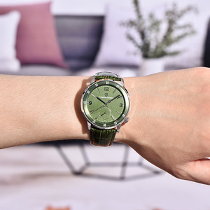Berjani Mechanical <b>Watch</b> Men Stainless Steel <b>Case</b> Leather Strap 12mm 100m Waterproof Date Display PD-1790 - Product Image 2