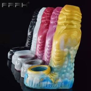 FRRK Big Knot Dog Dildo Pene Vaina Silicona Fantasía Cock Sleeve Extender Penise Ampliación Adultos Juguetes sexuales masculinos para <span class=keywords><strong>hombres</strong></span> - Product Image 6
