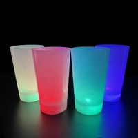 Ucuz plastik su aktif Light Up yanıp sönen fincan Bar gece kulübü Led parlayan içecek bardağı
