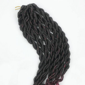 24strands/pack 75g Twisted <strong>Dreadlocks</strong> Crochet Braids Best <strong>Synthetic</strong> Hair Extensions Curly GODDESS Faux Locs Braiding 18 Inch - Product Image 2