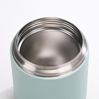 Tarro de comida aislado portátil personalizado, cinturón de silicona, cuchara, frasco de acero inoxidable 304, Mini termo aislado, tazas