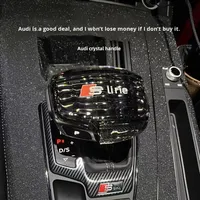 Convient pour le pommeau de levier de vitesse Audi A4LA5A6L Q5L Q7Q8 RS Pommeau de levier de vitesse amélioré et modifié Crystal Cover
