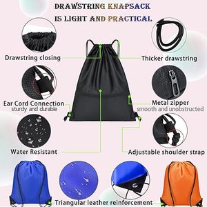 <b>Drawstring</b> <b>Backpack</b> Bulk String Waterproof <b>Backpack</b> Fashion <b>Drawstring</b> Bags Cinch Bag Eco-friendly for Men Women Gym 14 Colors - Product Image 3
