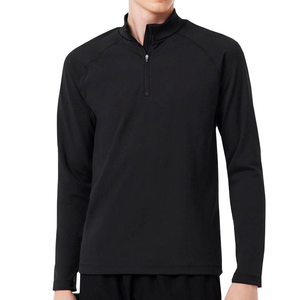 Camiseta de Hombre de Alta Calidad, Color Puro, Manga Larga, Cuello Alto - Product Image 1