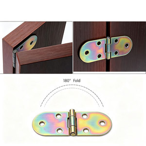 Charnière à rabat pliable à 180 degrés en acier laminé à froid, charnière dissimulée pour table de salle à manger, table de pique-nique, armoire, boîte en bois - Product Image 3