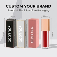 Gloss à lèvres vegan OEM à marque privée, longue tenue, naturel, scintillant, imperméable, créez votre propre logo, gloss à lèvres liquide mat