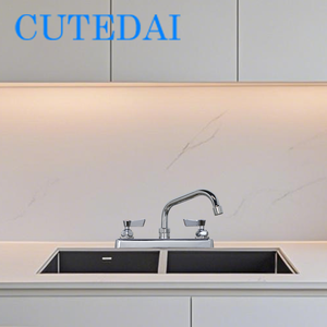 Thương mại Nhà bếp Vòi 6-inch lây lan centerset rộng rãi sàn gắn xoay chìm máy rửa chén Brass phòng tắm công nghiệp - Product Image 6