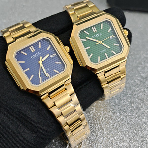 Orologio di Lusso da <span class=keywords><strong>Uomo</strong></span> Personalizzato OEM, Design Classico Quadrato, Cinturino in <span class=keywords><strong>Acciaio</strong></span>, Movimento al Quarzo - Product Image 1