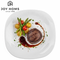 Assiettes carrées en verre opale avec décalcomanie personnalisée, service de vaisselle en verre opale très demandé, assiettes creuses pour la maison, fournisseur et grossiste chinois
