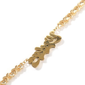 Acero inoxidable doble capa 3D nombre personalizado corazón letra XO cadena collar - Product Image 3