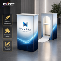 Comptoir d'accueil TIANYU à installation rapide, léger, réglable, pour hall d'hôtel, centre de promotion professionnel, élégant, polyvalent, innovant