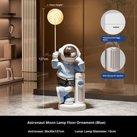 Decoración de Piso Grande para Sala de Estar, Astronauta de Resina, Celebrante de Internet Creativo, Diseño Moderno y Simple, Televisión Inteligente con Voz