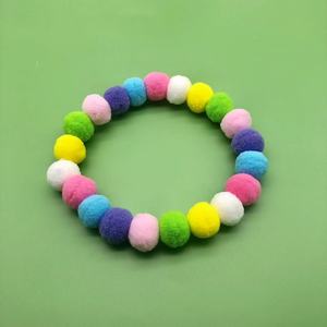 Meistverkauftes ODM/OEM Neues Süßes Markron-Farbiges Niedliches Haustier-Halsband mit Plüschball für Katzen und Kleine Hunde - Product Image 6