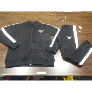 Chándal de algodón XXL 100% para hombre, pantalones de correr transpirables con logotipo personalizado, pantalones pesados de alta calidad, 2 piezas de invierno de talla grande - Product Image 3