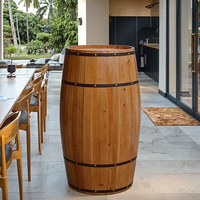 Ornement en bois de chêne en forme de tonneau de vin rouge, 120 cm, moderne, fait main, durable, portable, pour comptoir de bar, vitrine de magasin, fête