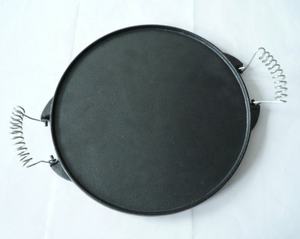 Poêle à griller classique en fonte pré-culottée, matériau métallique durable, écologique et alimentairement sûr pour rôtir et sauter les légumes - Product Image 2