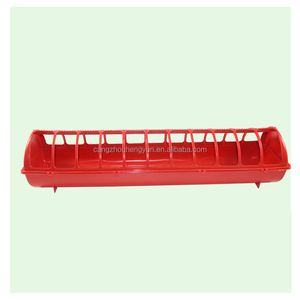 Mangeoire et <span class=keywords><strong>abreuvoir</strong></span> en plastique rouge à 22 trous pour poulets et cailles, pour l'élevage avicole - Product Image 3