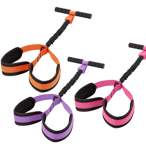 Fasce di Resistenza Regolabili a 3 Tubi, Fasce Elastiche Multifunzione <span class=keywords><strong>con</strong></span> Pedali e Maniglie per Addominali e Gambe, Attrezzo per <span class=keywords><strong>Esercizi</strong></span> a Casa - Product Image 2