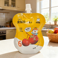 Pochette debout pliable en plastique compostable de haute qualité et bon marché, de forme personnalisée, de 100 ml à 2 l, avec bec verseur