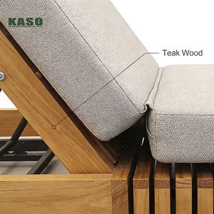 Muebles de Piscina, Tumbona de Lujo para Exteriores, Tumbona Impermeable para Patio, Playa, Jardín, Tumbona de Madera de Teca, Tumbona para Tomar el Sol - Product Image 4