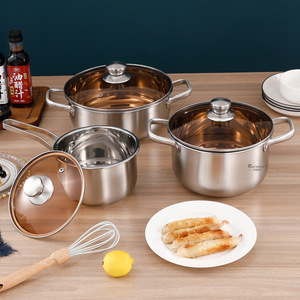 3 pcs casa aço inoxidável cozinha cozinhar panela panelas conjunto duplas camadas inox steamer pot cozinha <span class=keywords><strong>ware</strong></span> - Product Image 4