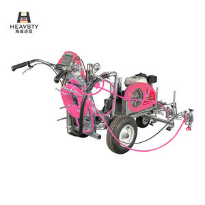 آلة وضع علامات الطرق بضغط عالي وعرض قابل للتعديل، معتمدة من وكالة حماية البيئة، مزودة بمسدس رش مزدوج ومضخة هوائية بدون هواء تعمل بالدفع اليدوي - Product Image 5