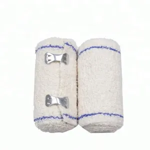 Hoge Elastische Bandage Goedgekeurd Met Rode Of Blauwe Draad Crêpe Bandages