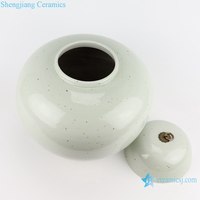 RZPI67 Vase en céramique émaillée blanche antique chinoise ancienne théière en argile avec couvercles à anneaux en cuivre Pot de rangement en porcelaine Décoration intérieure