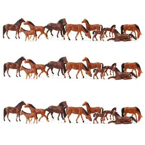 AN8702 HO Maßstab 1:87 Modell Landschaft Landschafts layout Nutztiere Gut bemalte Pferde Modell Brown Horse - Product Image 1