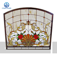 Vidriera tradicional circular de tamaño personalizado de vidrio de iglesia para uso exterior para aplicaciones industriales de Villa Farmhouse