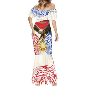 Robe longue sexy asymétrique personnalisable pour la Journée de l'Indépendance des <span class=keywords><strong>Philippines</strong></span>, nouvelle robe moulante sexy avec motif Aigle des <span class=keywords><strong>Philippines</strong></span>, vente en gros - Product Image 3