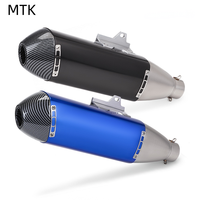Dayanıklı 51mm Paslanmaz Çelik Susturucu Borusu, Motosiklet Egzozu için Modifiye Edilmiş, Motokros/Off-road/Pit Bike/Scooter/ATV'ye Uyar