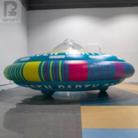 Modèle de vaisseau spatial gonflable imprimé sur mesure, apparence multicolore, décoration pour événements nocturnes en centre commercial et expositions
