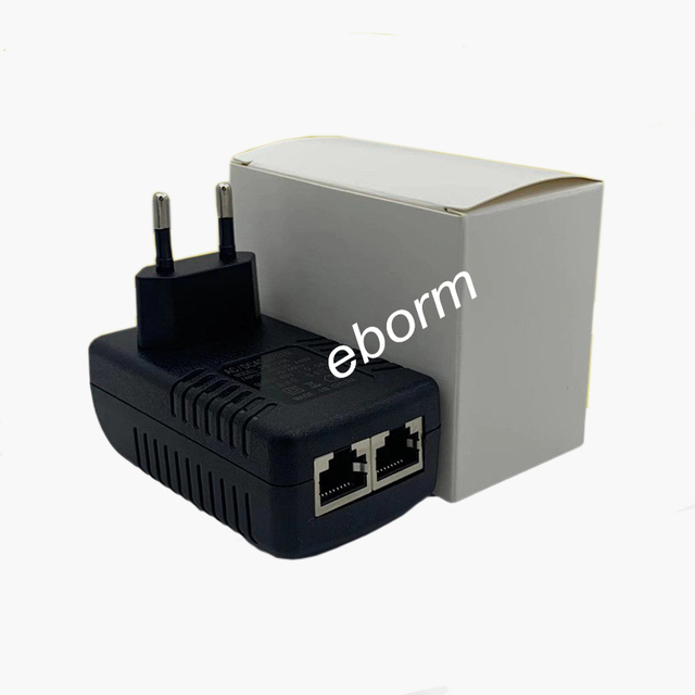 48V 0.5A 24W Wall Plug Gigabit POE Injector Ethernet Adapter IP Phone/Camera Power Supply