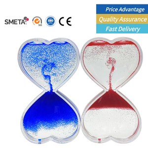 Temporizador Líquido de Burbujas, Reloj de Arena de Gravedad, Juguete Científico Sensorial, Antiestrés, con Forma de Corazón, Temporizador de Movimiento Líquido - Product Image 1