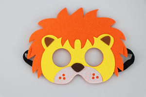 Masque Cosplay de <span class=keywords><strong>Super</strong></span>-Héros en Feutre, Tigre, Grenouille, Accessoires Photo de Festival, Animaux Sauvages pour Enfants, Bon Marché - Product Image 5